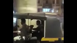 Fakeauto couple blowjob in Mumbai autorickshaw part 2